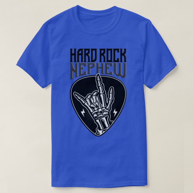 Camiseta Rótulo de mano del rock de los sobrinos del rock d (Diseño del anverso)