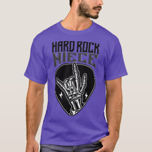 Camiseta Rótulo de mano dura de rock de sobrina dura 1