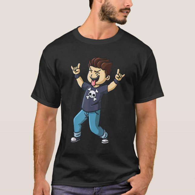 Camiseta Rótulo de mano dura de Rockefeller School Boy Musi (Anverso)