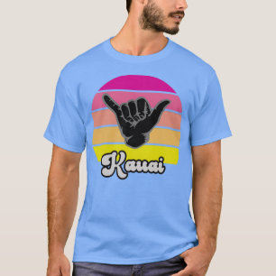 Camiseta Rótulo de mano suelta Retro Shaka Aloha Hawaiian H