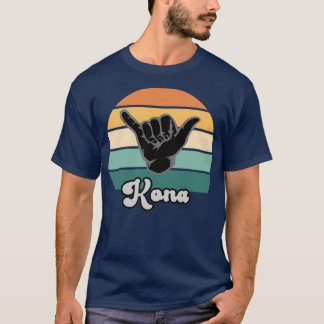 Camiseta Rótulo de mano suelta Retro Shaka Aloha Hawaiian H