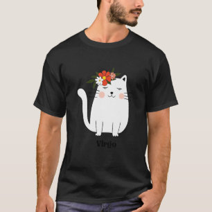 Camiseta Rótulo de nacimiento de Virgo Cat Zodiac