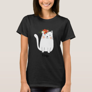 Camiseta Rótulo de nacimiento de Virgo Cat Zodiac