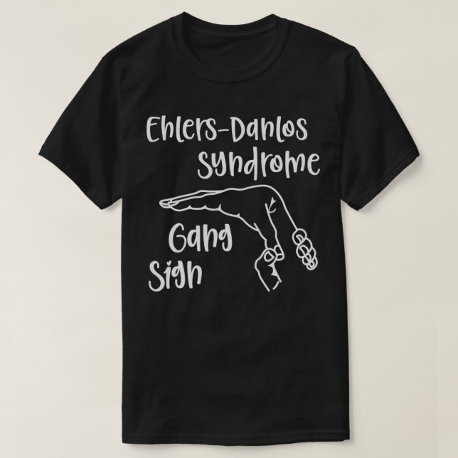 Camiseta Rótulo de pandillas del Síndrome de Ehlers Danlos  (Diseño del anverso)