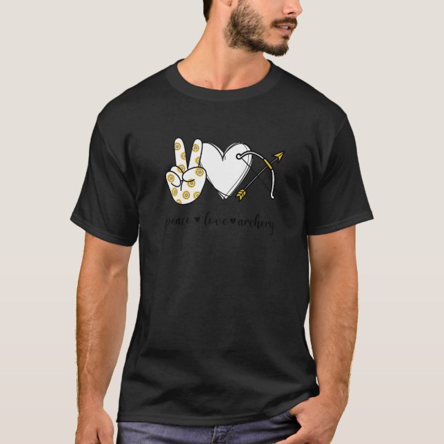 Camiseta Rótulo de paz con tiro al arco de paz (Anverso)