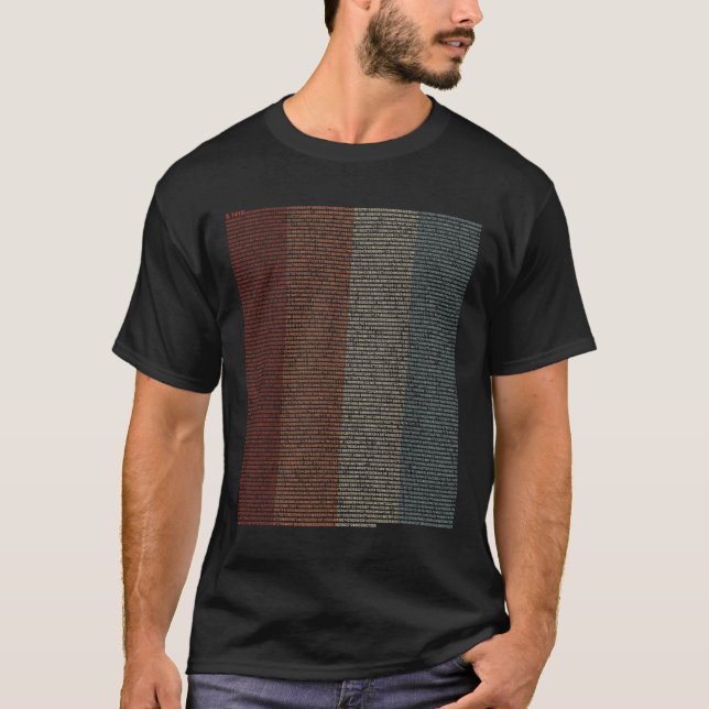 Camiseta Rótulo de Pi de 10000 dígitos vendidos - Matemátic (Anverso)