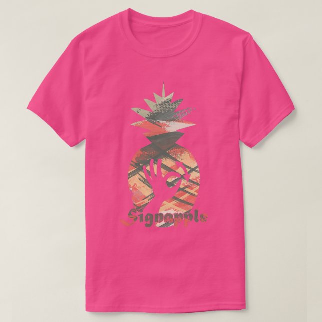Camiseta Rótulo de piña (Diseño del anverso)