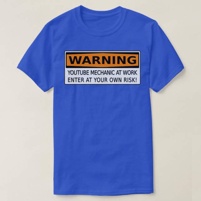 Camiseta Rótulo DE PRECAUCIÓN DE SEÑAL DE ADVERTENCIA DE Yo (Diseño del anverso)
