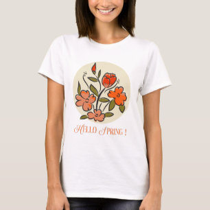 Camiseta Rótulo de primavera de Hello