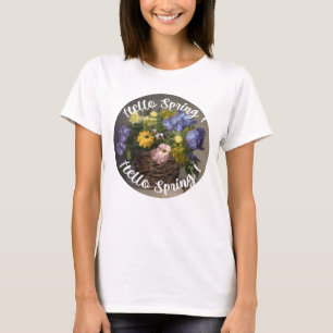 Camiseta Rótulo de primavera de Hello