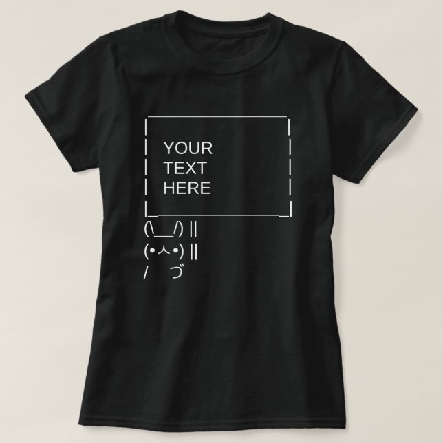 Camiseta Rótulo de protesta de Bunny / Arte de texto ASCII  (Diseño del anverso)