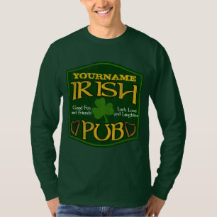 Camiseta Rótulo de pub irlandés personalizado