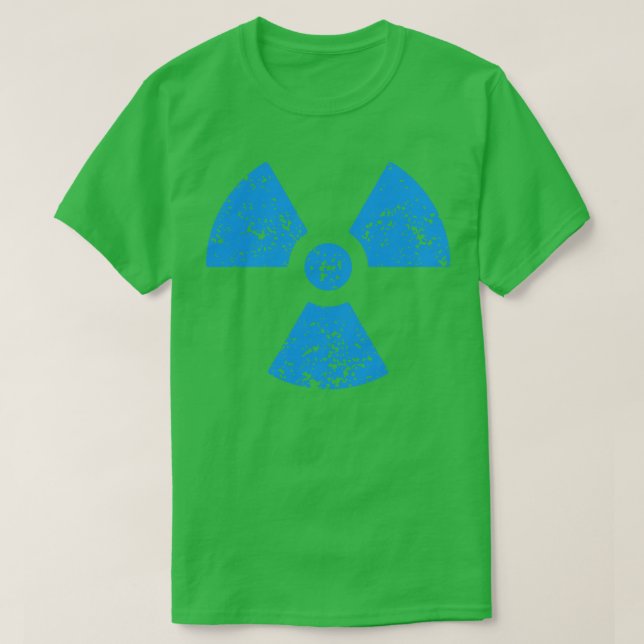 Camiseta Rótulo de radiación azul de época (Diseño del anverso)