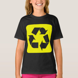 Camiseta Rótulo de reciclaje - Amarillo