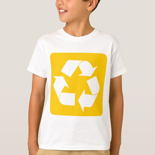 Camiseta Rótulo de reciclaje - Ámbar (Anverso)