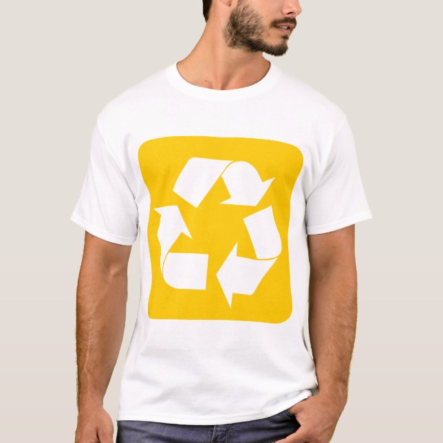 Camiseta Rótulo de reciclaje - Ámbar (Anverso)