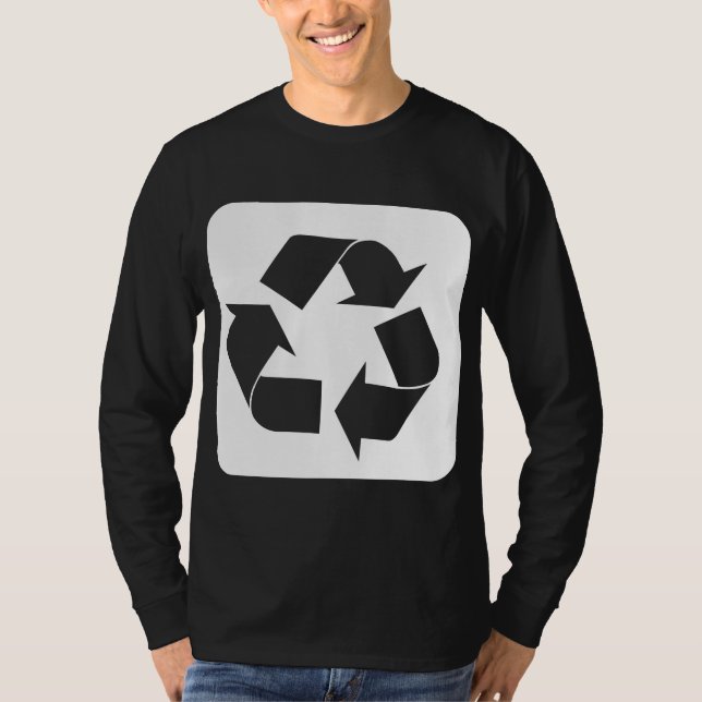 Camiseta Rótulo de reciclaje - Blanco (Anverso)