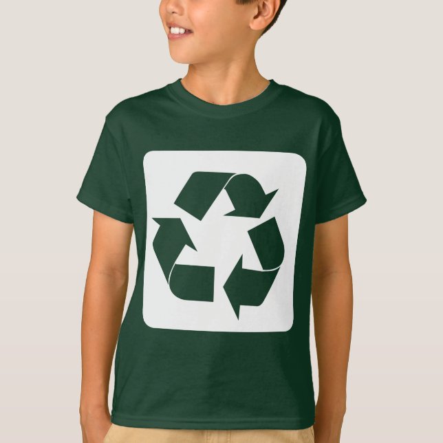 Camiseta Rótulo de reciclaje - Blanco (Anverso)