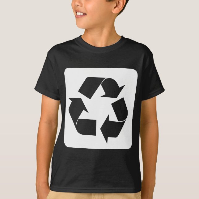 Camiseta Rótulo de reciclaje - Blanco (Anverso)