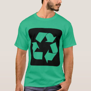 Camiseta Rótulo de reciclaje - Negro