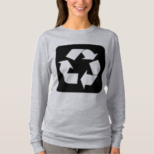 Camiseta Rótulo de reciclaje - Negro