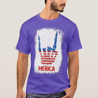 Camiseta Rótulo de Roca Skeleton de Merica 4 de julio Pat c