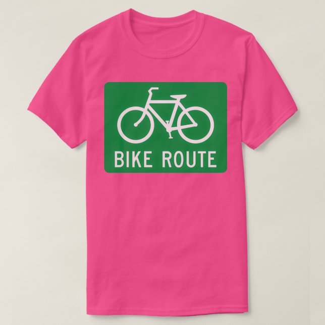 Camiseta Rótulo de ruta ciclista (Diseño del anverso)