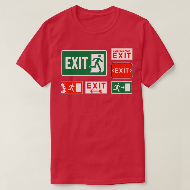 Camiseta Rótulo de salida del día de evacuación (Diseño del anverso)