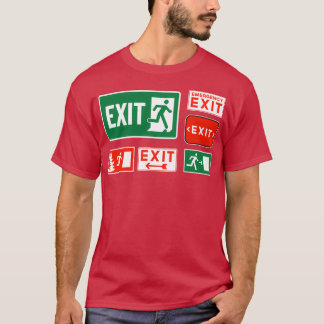 Camiseta Rótulo de salida del día de evacuación