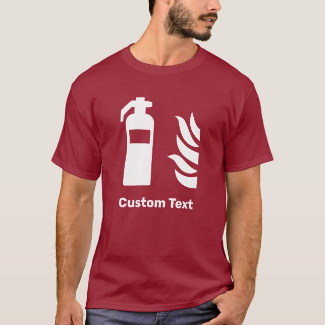 Camiseta Rótulo de seguridad de extinguidores de incendios (Anverso)