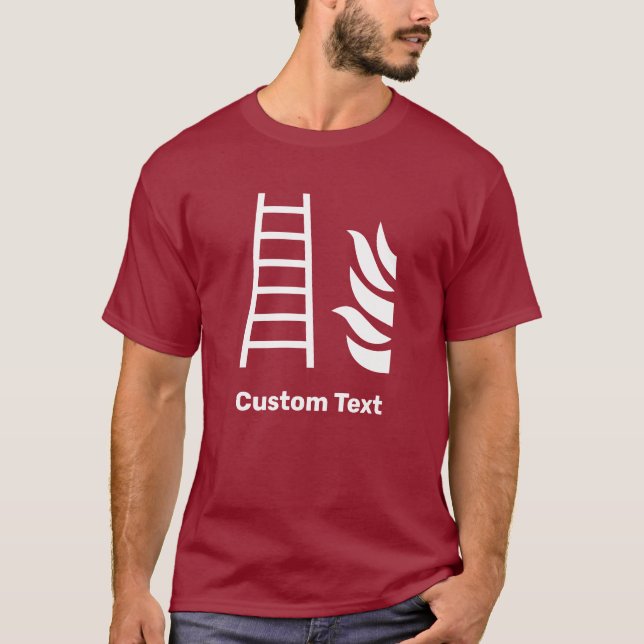 Camiseta Rótulo de seguridad de la cubierta de incendios (Anverso)