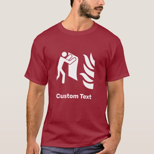 Camiseta Rótulo de seguridad de la manta de incendios (Anverso)