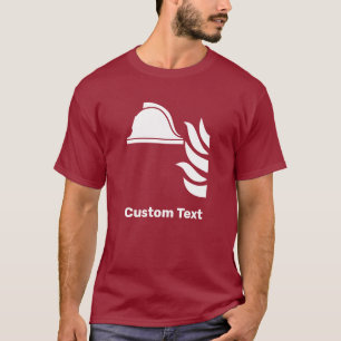 Camiseta Rótulo de seguridad de los cascos de lucha contra