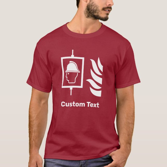 Camiseta Rótulo de seguridad de los elevadores de incendios (Anverso)