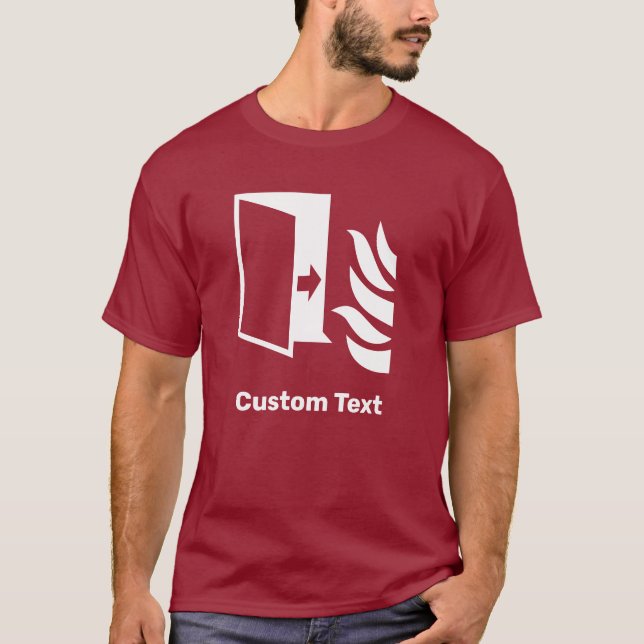 Camiseta Rótulo de seguridad de puertas de protección contr (Anverso)