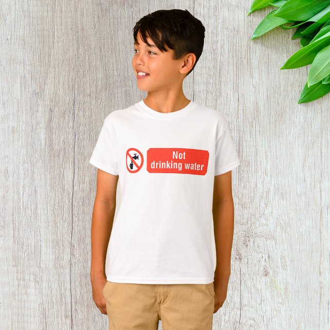 Camiseta Rótulo de seguridad del agua no potable (Subido por el creador)