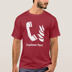 Camiseta Rótulo de seguridad del teléfono de emergencia con