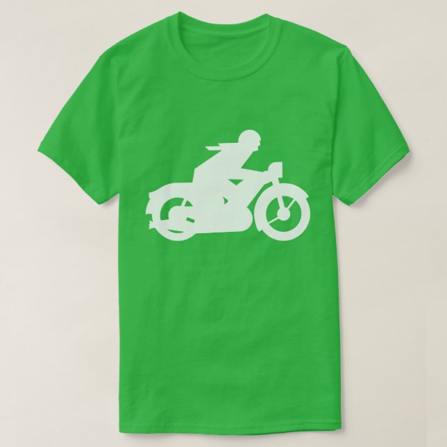 Camiseta Rótulo de Silhouette para motociclistas (Diseño del anverso)