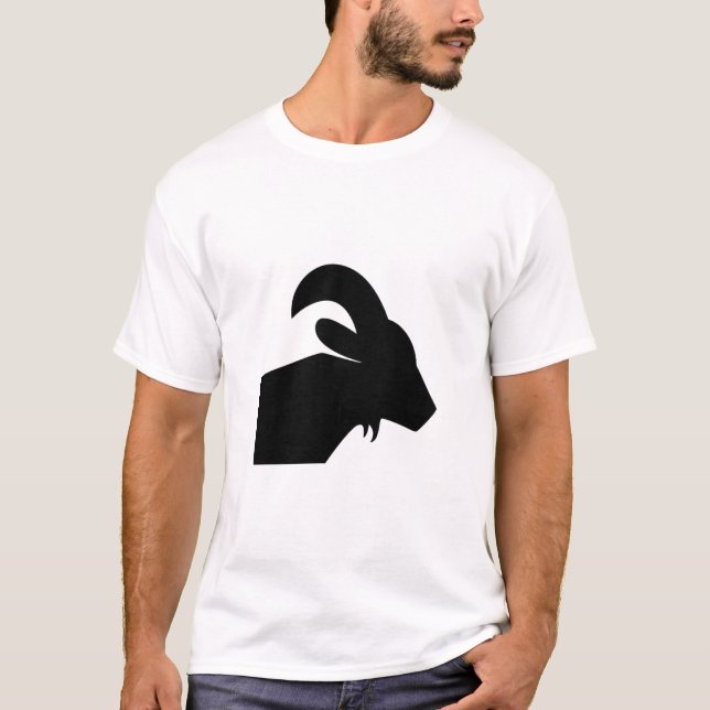 Camiseta Rótulo de símbolo astrológico Aries 6 (Anverso)