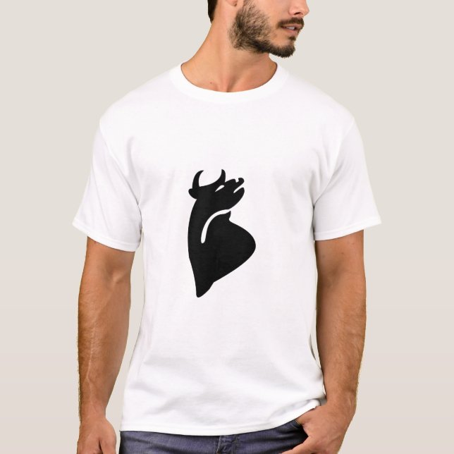 Camiseta Rótulo de símbolo astrológico Taurus 1 (Anverso)