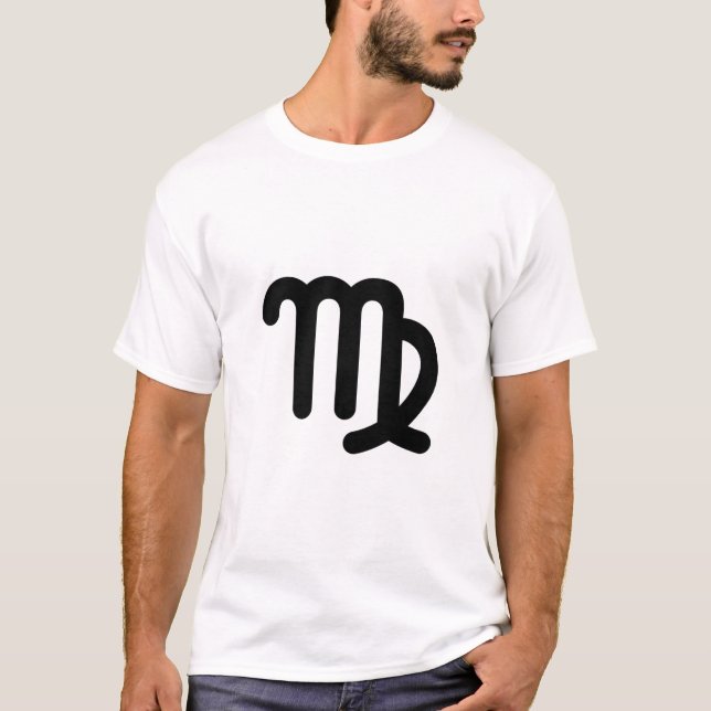 Camiseta Rótulo de símbolo astrológico Virgo 3 (Anverso)