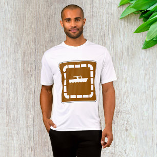 Camiseta Rótulo de símbolo de área de lanzamiento de barco