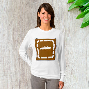 Camiseta Rótulo de símbolo de área de lanzamiento de barco