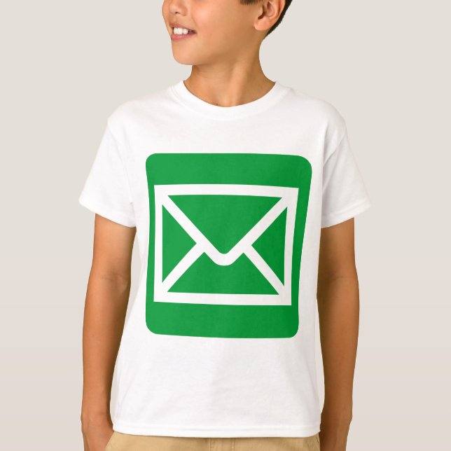 Camiseta Rótulo de sobres - Verde de hierba (Anverso)
