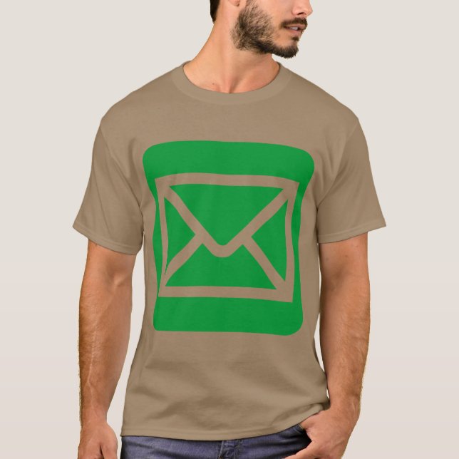 Camiseta Rótulo de sobres - Verde de hierba (Anverso)