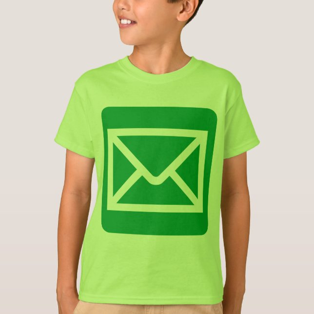 Camiseta Rótulo de sobres - Verde de hierba (Anverso)