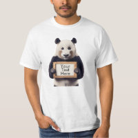 Rótulo de soporte de oso panda personalizado