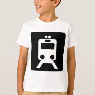 Camiseta Rótulo de tren - Negro