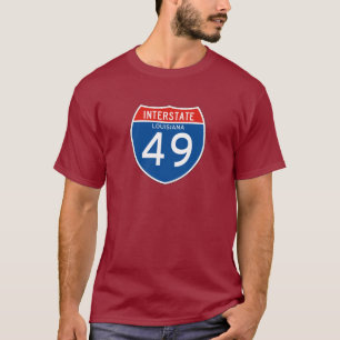 Camiseta Rótulo de un estado a otro 49 - Luisiana