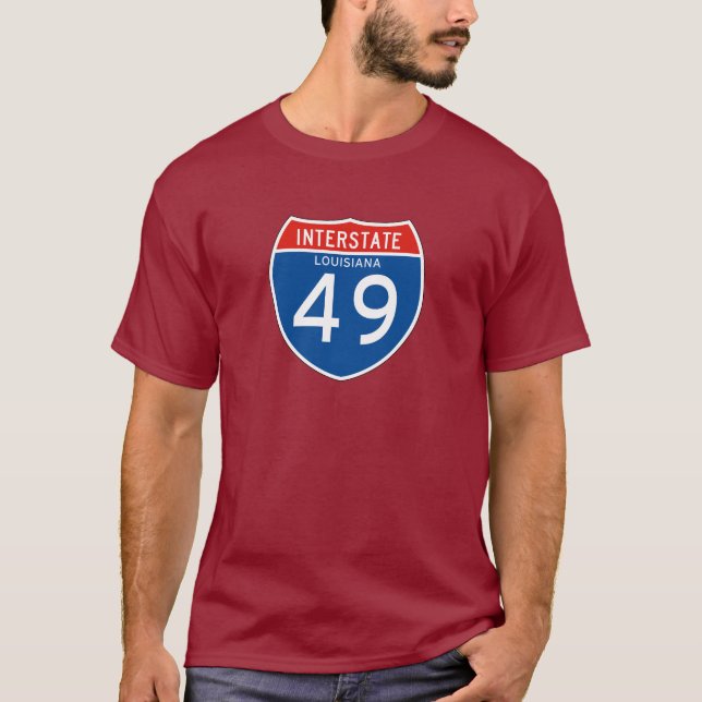 Camiseta Rótulo de un estado a otro 49 - Luisiana (Anverso)